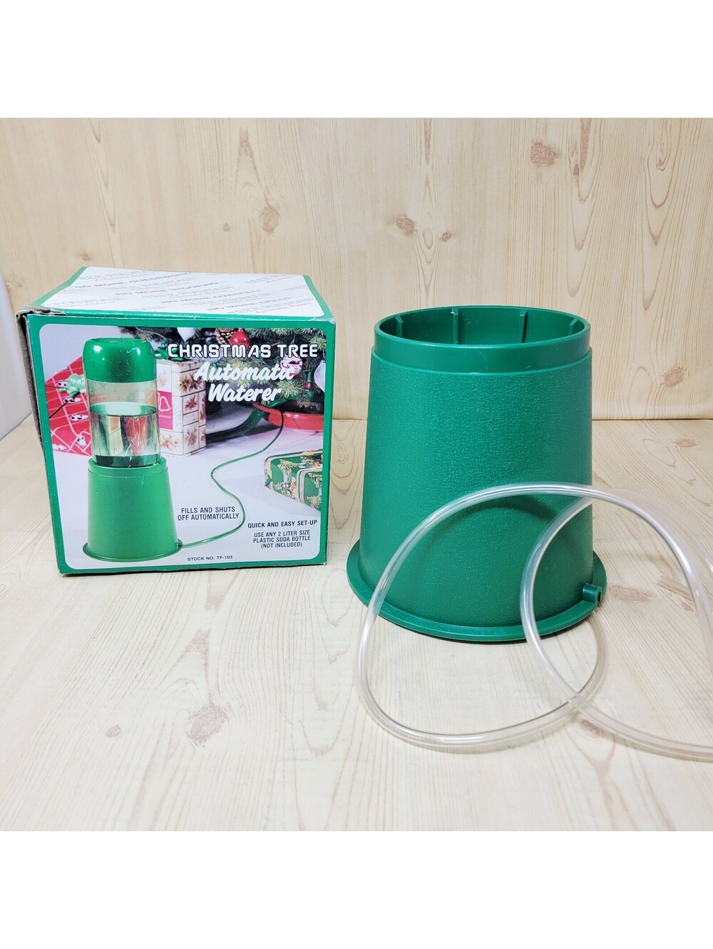 Vintage Real Christmas Tree Automatic Waterer Tree Fountain Uses 2 Liter Bottle